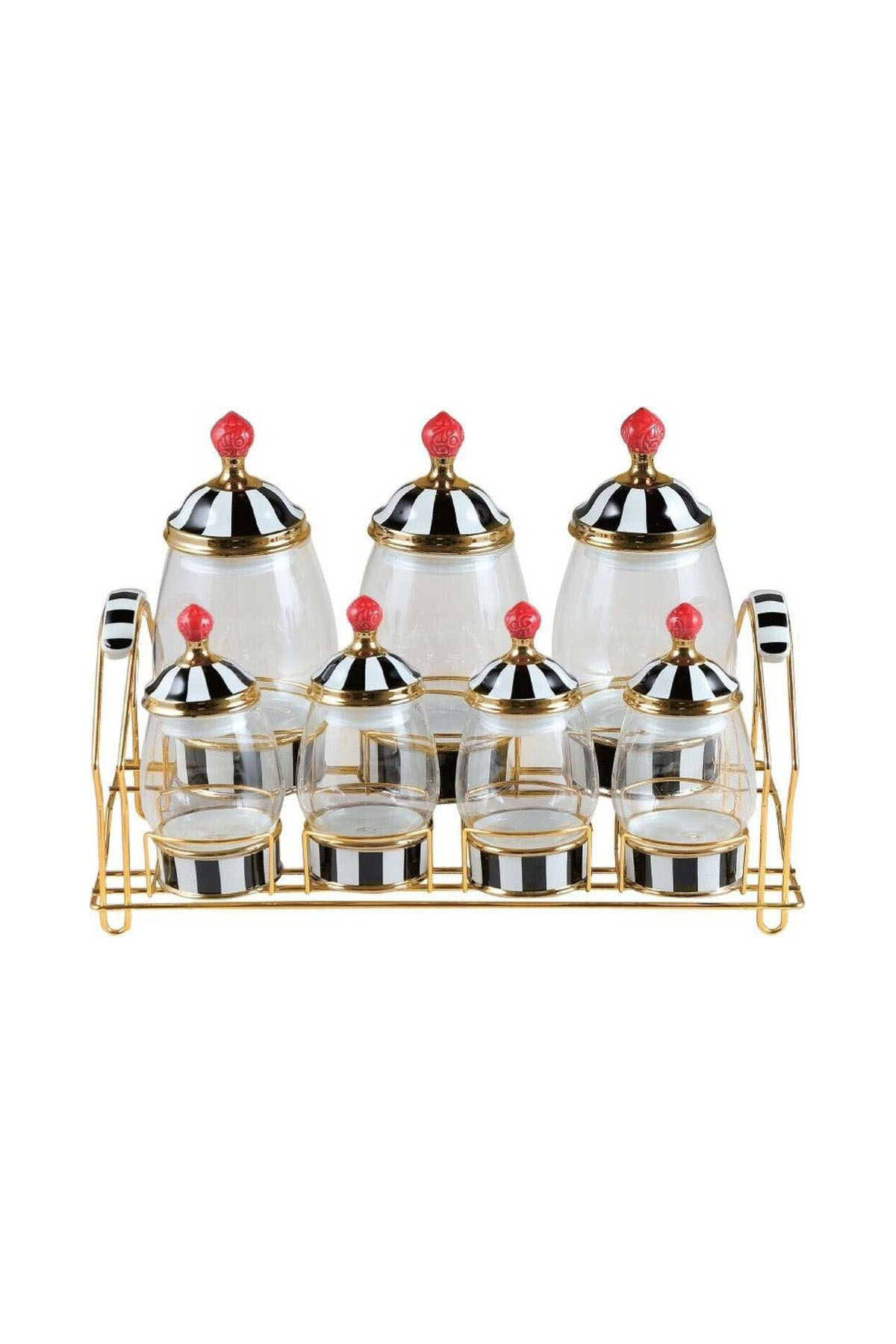 Perotti 16735 Maura Nero 7'li Standlı Baharat Takımı Perotti 16735 Maura Nero 7'li Standlı Baharat Takımı