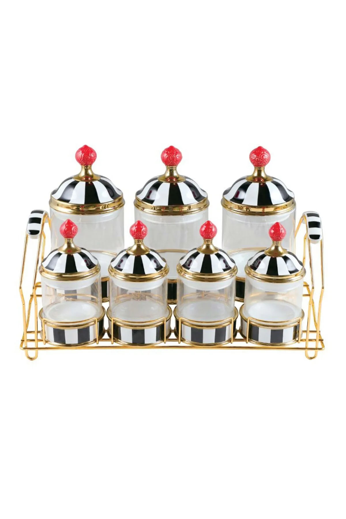 Perotti 16737 Maura Nero 7'li Standlı Baharat Takımı