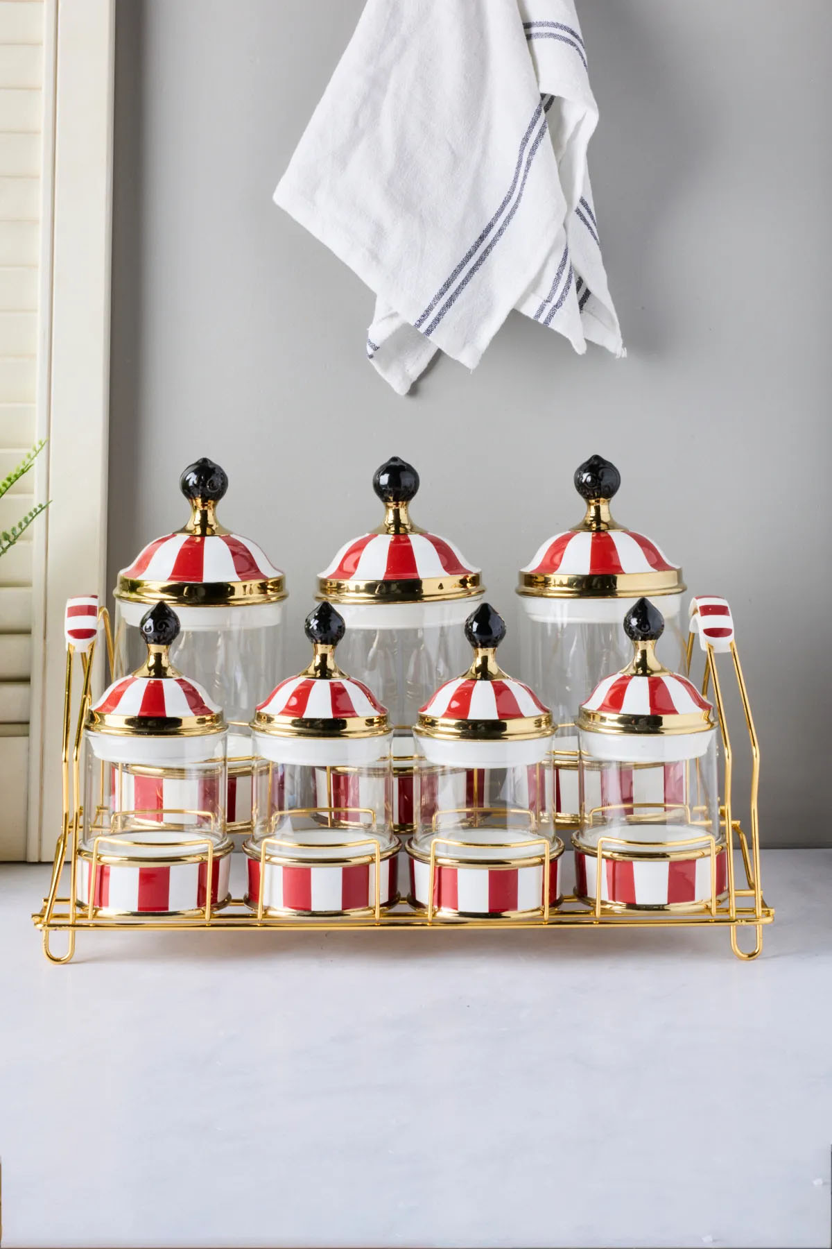 Perotti 16738 Maura Rossa 7'li Standlı Baharat Takımı Perotti 16738 Maura Rossa 7'li Standlı Baharat Takımı