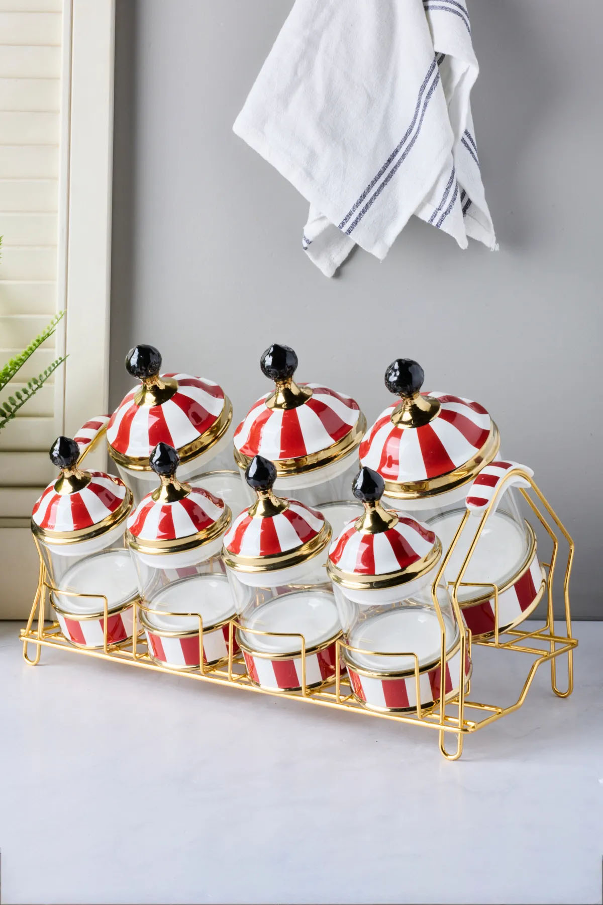 Perotti 16738 Maura Rossa 7'li Standlı Baharat Takımı