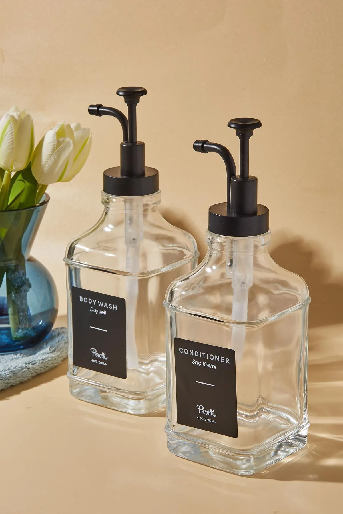 Perotti 16966 Pablo Black 2'li Sıvı Sabunluk 500 Ml Perotti 16966 Pablo Black 2'li Sıvı Sabunluk 500 Ml