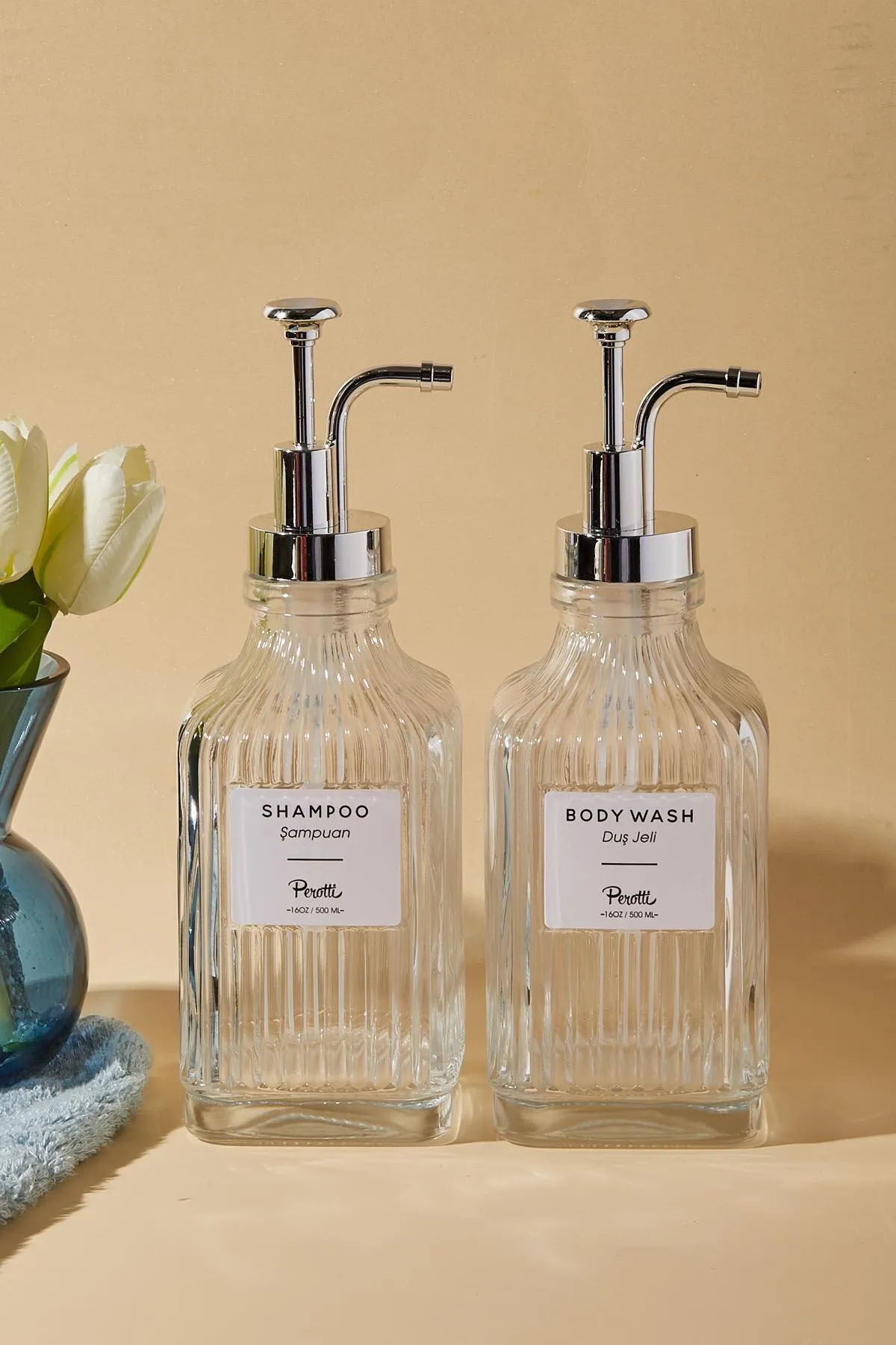 Perotti 16971 Pedro Silver 2'li Sıvı Sabunluk 500 Ml Perotti 16971 Pedro Silver 2'li Sıvı Sabunluk 500 Ml