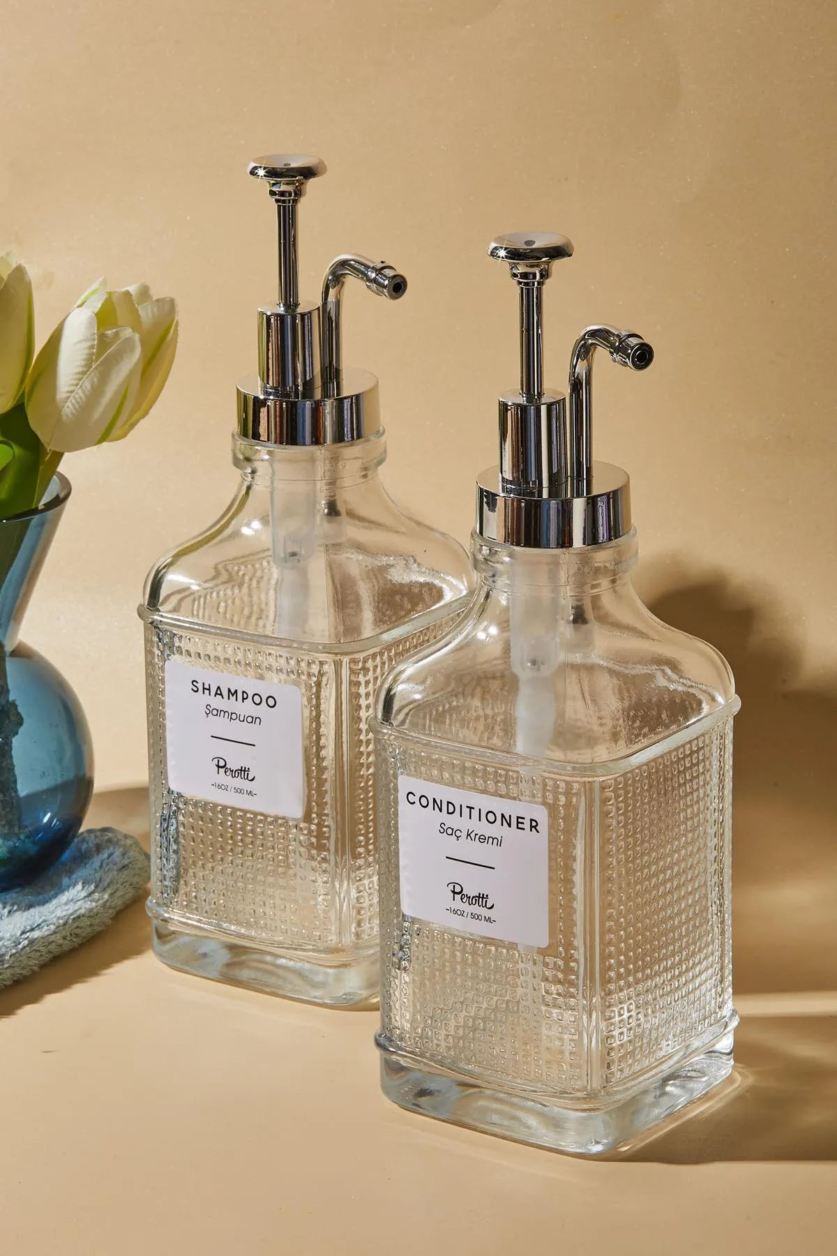Perotti 16975 Rita Silver 2'li Sıvı Sabunluk 500 Ml Perotti 16975 Rita Silver 2'li Sıvı Sabunluk 500 Ml