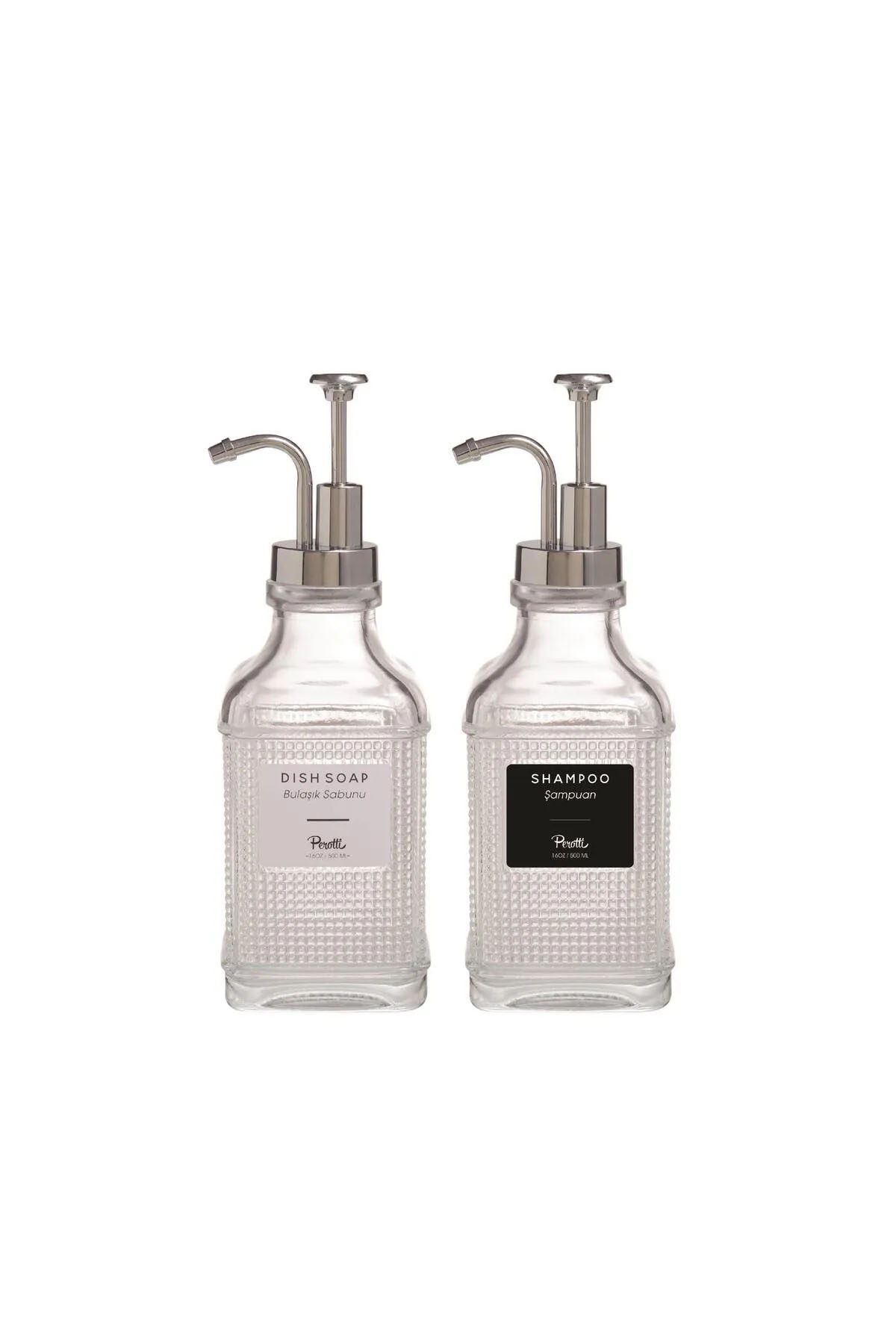 Perotti 16975 Rita Silver 2'li Sıvı Sabunluk 500 Ml Perotti 16975 Rita Silver 2'li Sıvı Sabunluk 500 Ml