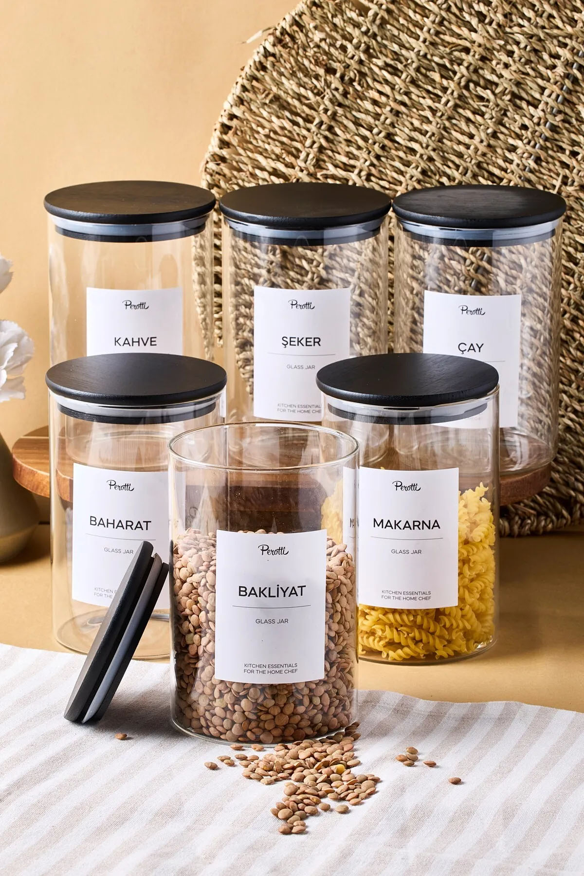 Perotti 17035 Laura 6'lı Kavanoz 1000 Ml Perotti 17035 Laura 6'lı Kavanoz 1000 Ml