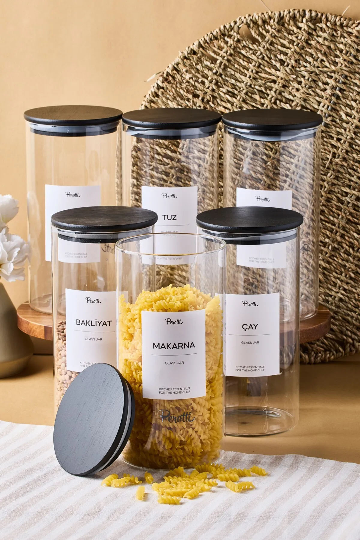 Perotti 17036 Laura 6'lı Kavanoz 1300 Ml Perotti 17036 Laura 6'lı Kavanoz 1300 Ml