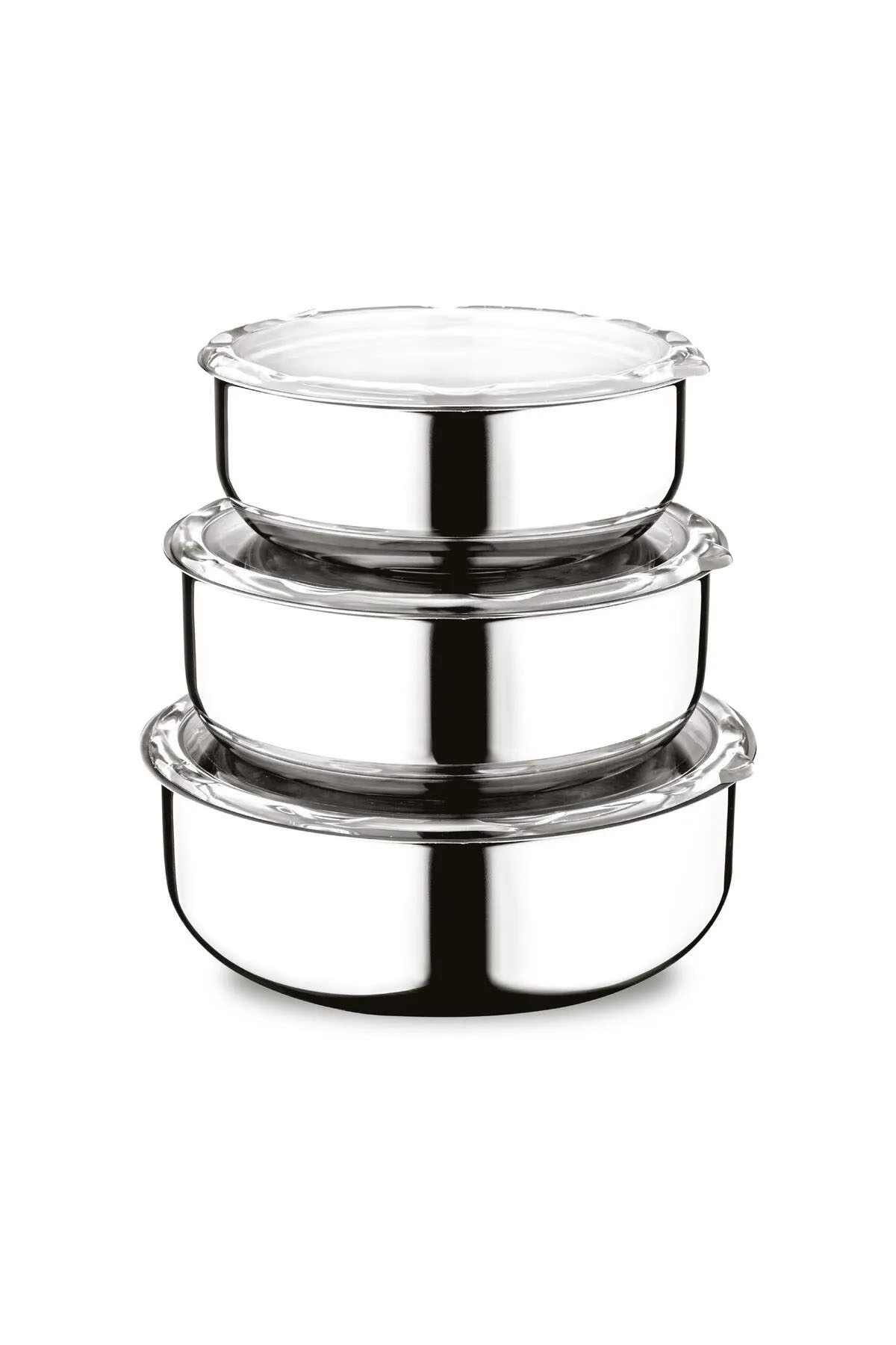 Perotti 17062 Safepro Paslanmaz Çelik 3'lü Saklama Kabı Seti 16x18x20 Cm