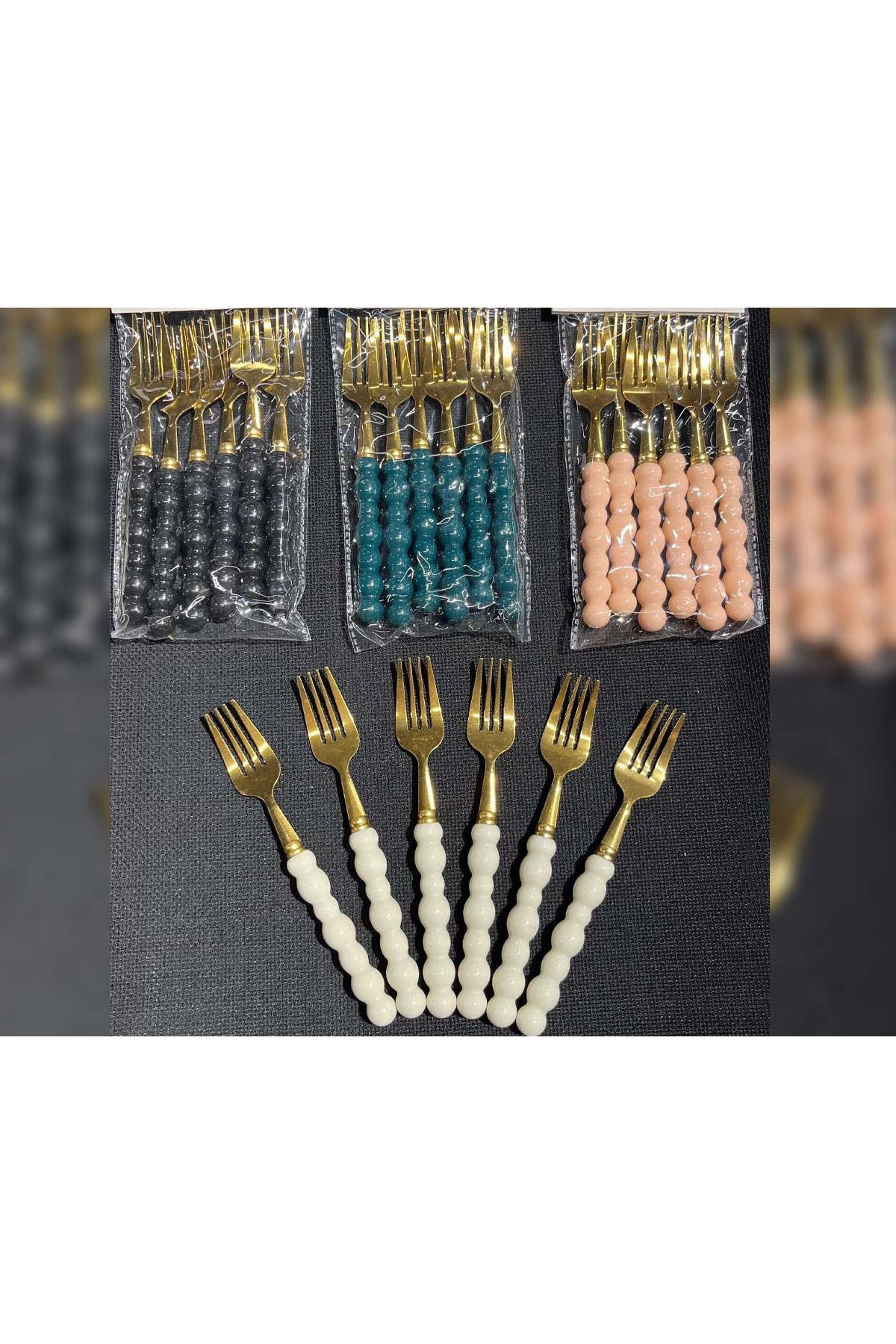 Perotti 17164 Boncuk 6'lı Tatlı Çatalı Perotti 17164 Boncuk 6'lı Tatlı Çatalı