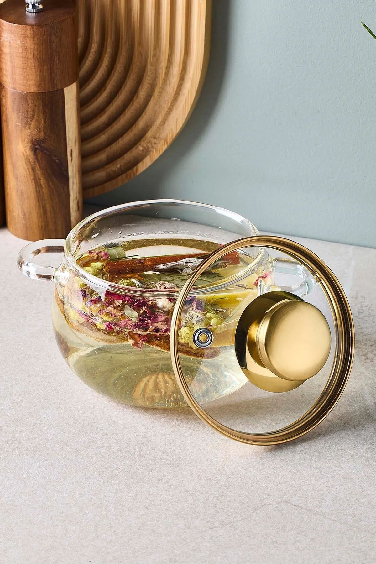 Perotti 17568 Roy Cam Tencere 800 Ml - Gold