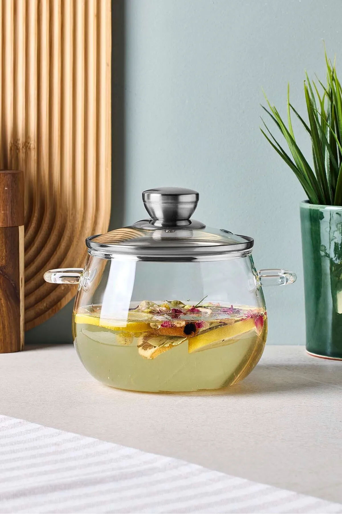 Perotti 17569 Roy Cam Tencere 1200 Ml - Gold