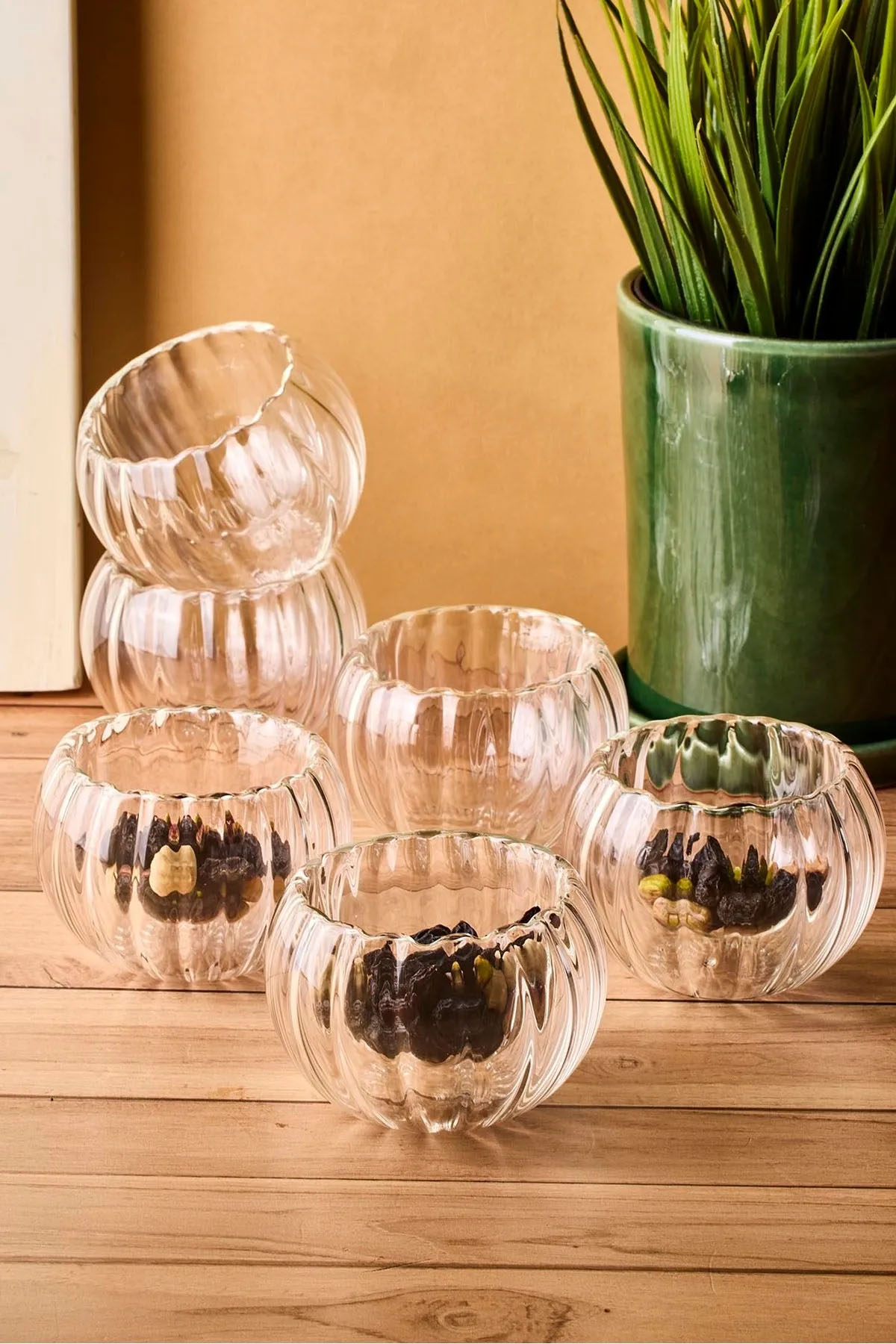 Perotti 17582 Bowy Line 6'lı Çift Cidarlı Kase Perotti 17582 Bowy Line 6'lı Çift Cidarlı Kase