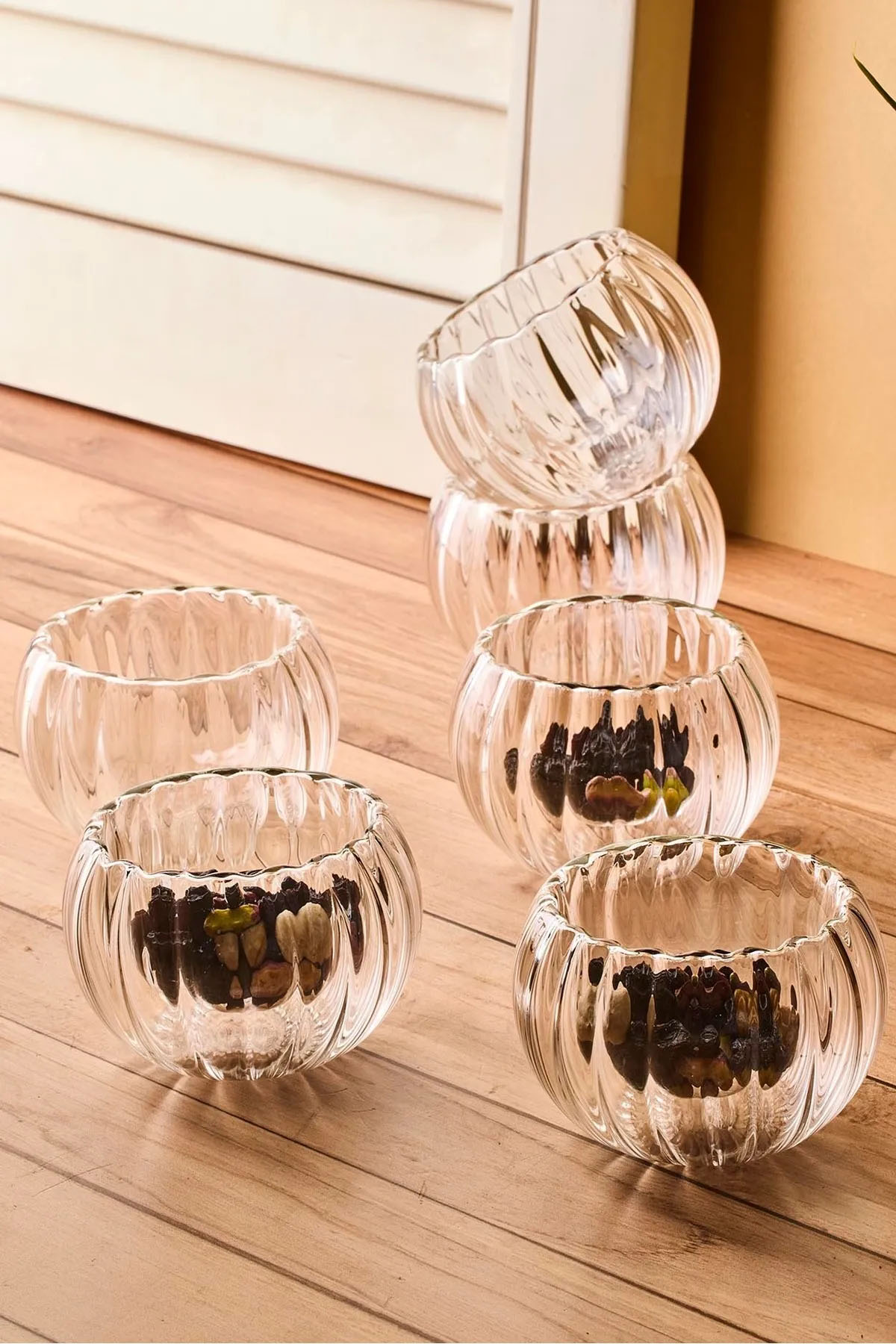 Perotti 17582 Bowy Line 6'lı Çift Cidarlı Kase Perotti 17582 Bowy Line 6'lı Çift Cidarlı Kase