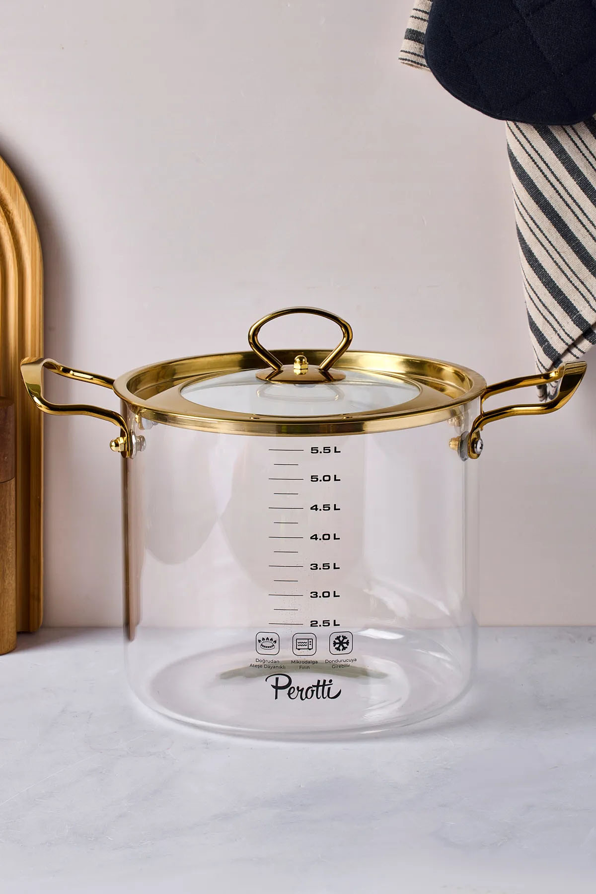 Perotti 17642 Logan Gold 5.5 Lt Tencere Perotti 17642 Logan Gold 5.5 Lt Tencere