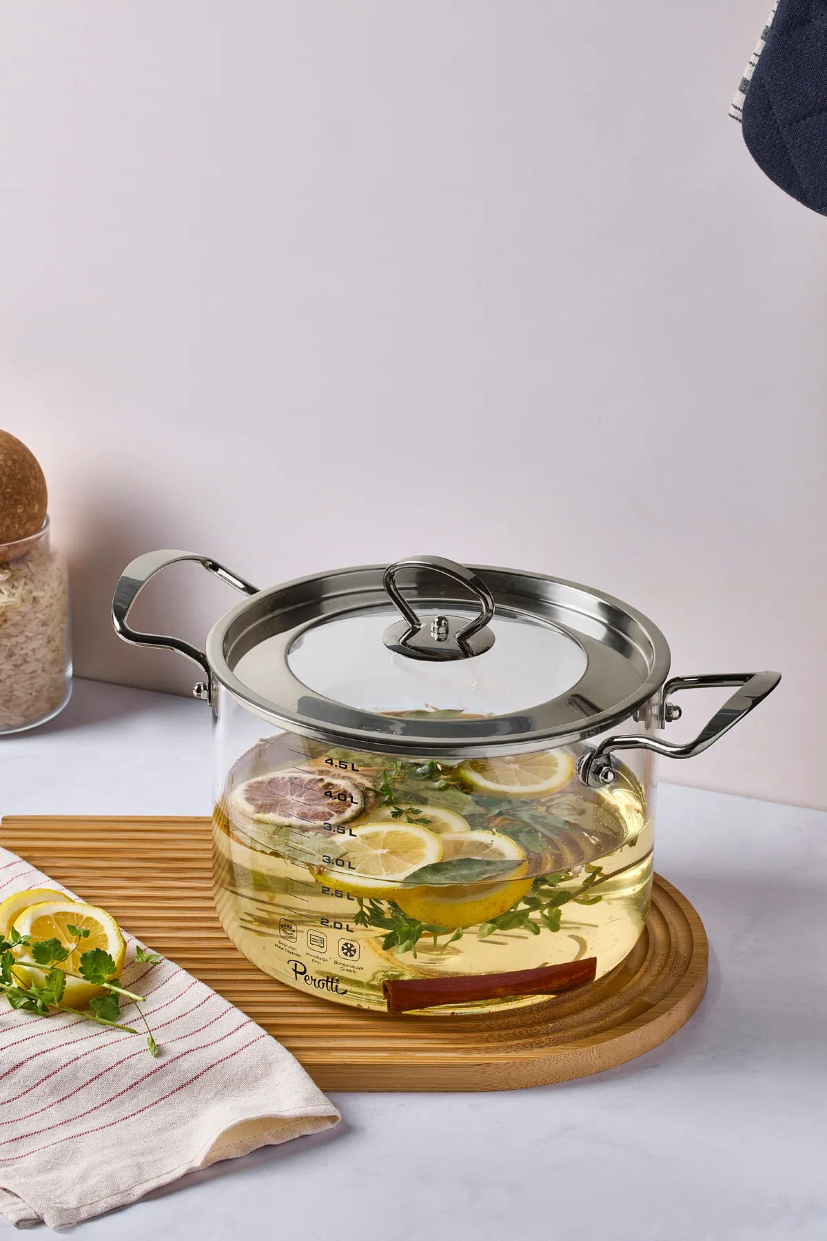 Perotti 17646 Logan Silver Tencere 4.5 Lt Perotti 17646 Logan Silver Tencere 4.5 Lt