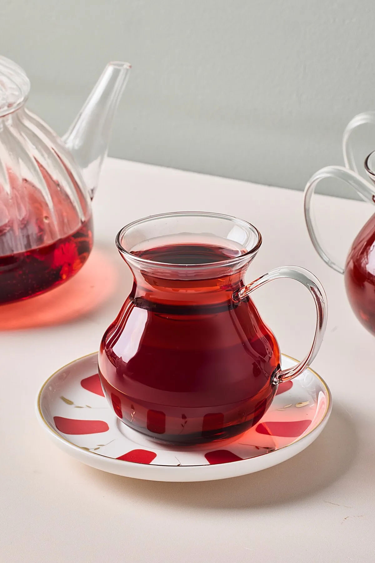 Perotti 17899 Filiz 12 Parça 6 Kişilik Kulplu Cam Bardaklı Çay Seti Perotti 17899 Filiz 12 Parça 6 Kişilik Kulplu Cam Bardaklı Çay Seti