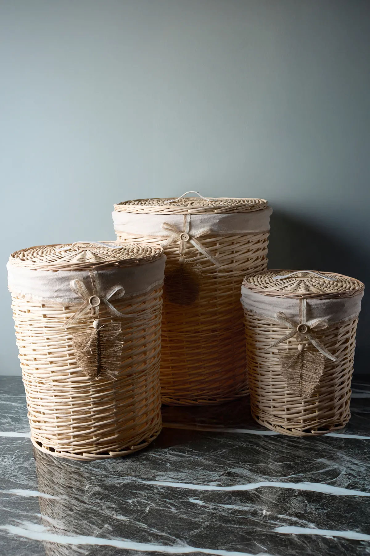 Perotti 18008 Salice Hasır 3'lü Yuvarlak Çamaşır Sepeti Perotti 18008 Salice Hasır 3'lü Yuvarlak Çamaşır Sepeti