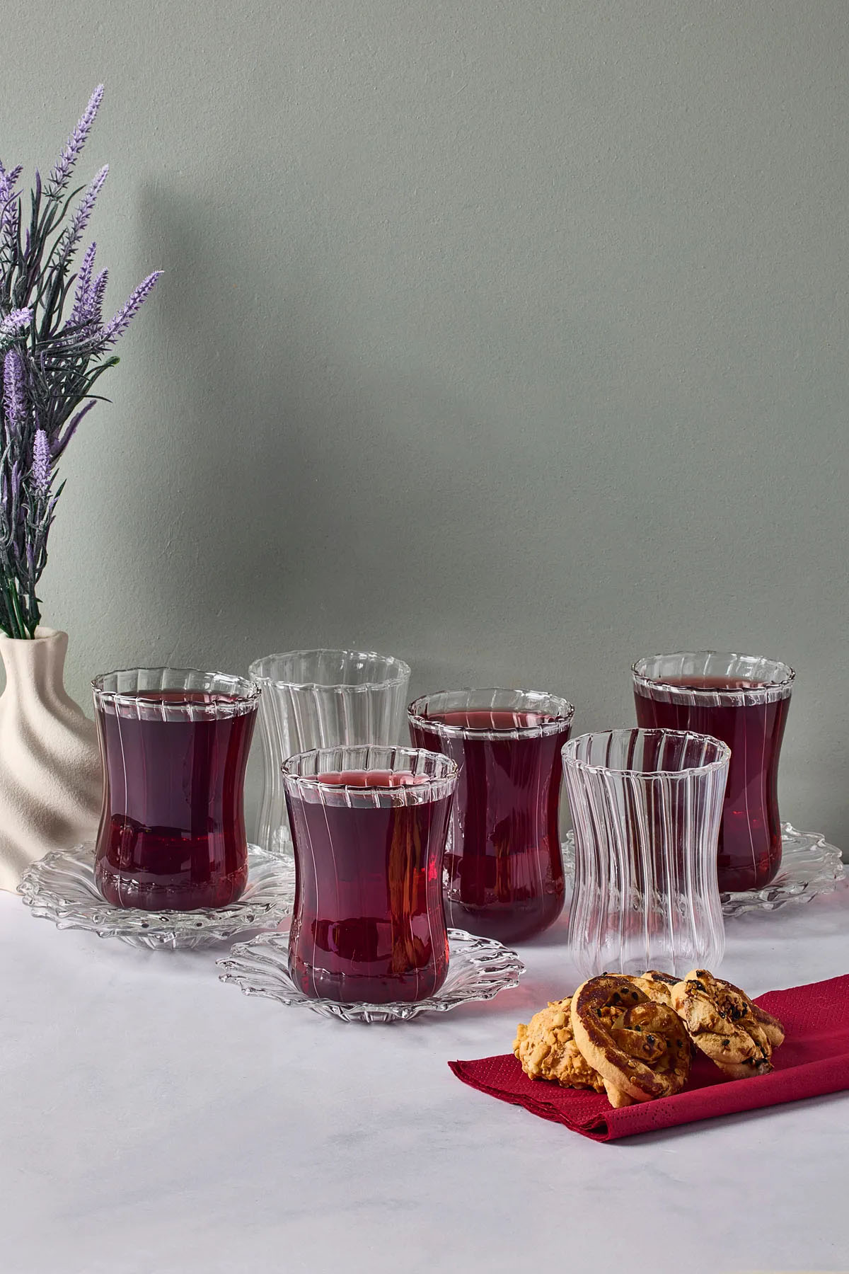 Perotti 18041 Nilüfer 12 Parça Çay Seti Perotti 18041 Nilüfer 12 Parça Çay Seti