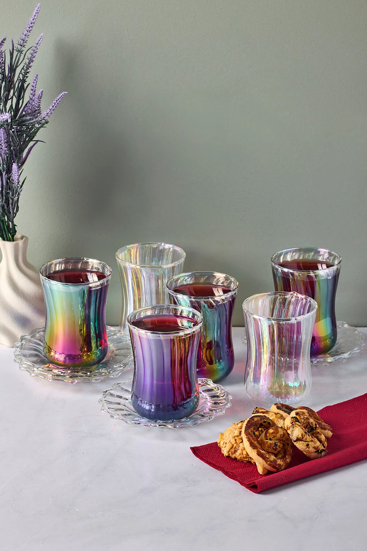 Perotti 18042 Nilüfer Luster 12 Parça Çay Seti