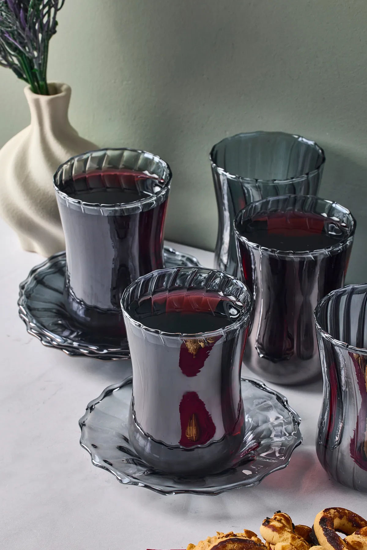 Perotti 18043 Nilüfer Füme 12 Parça Çay Seti Perotti 18043 Nilüfer Füme 12 Parça Çay Seti