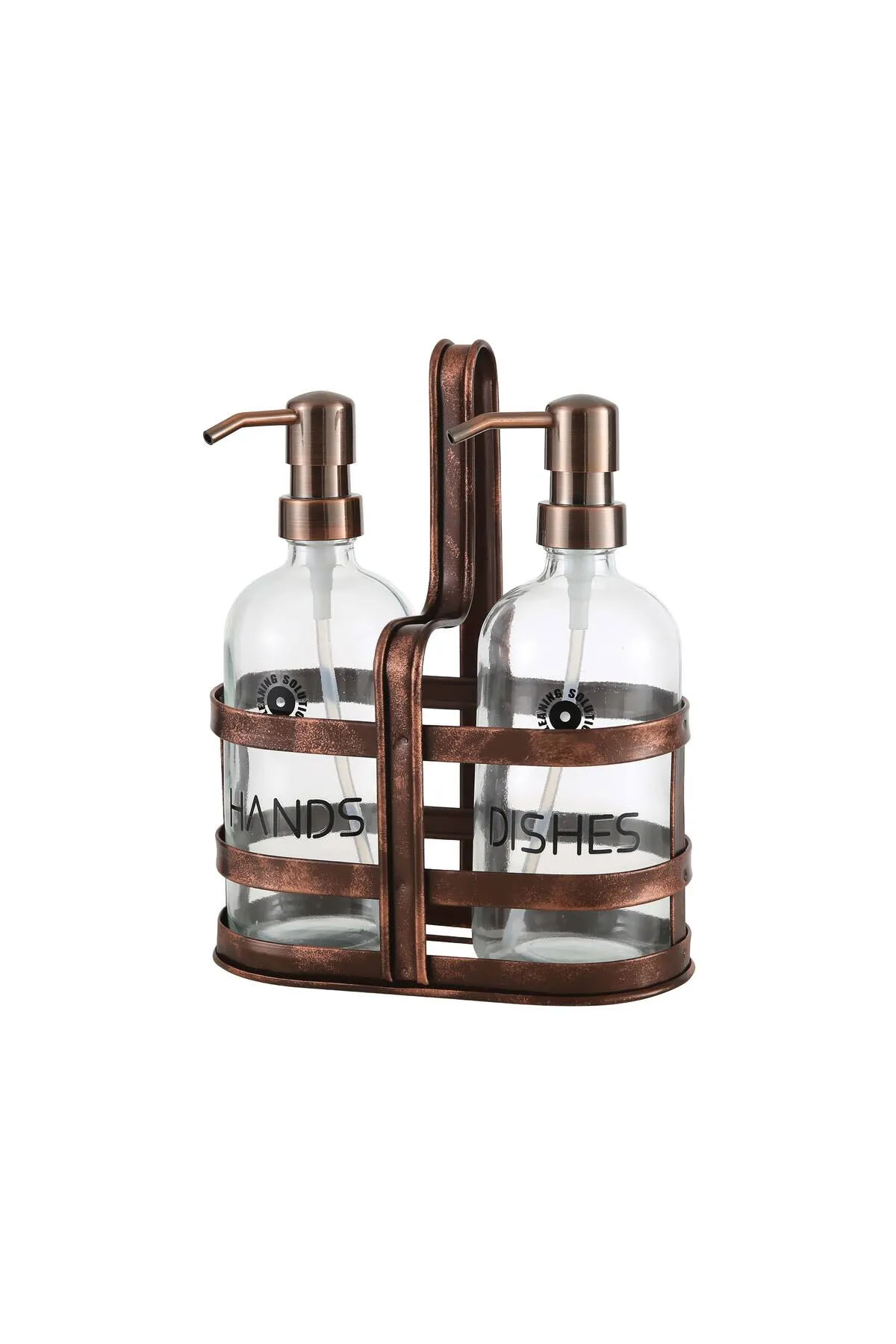 Perotti 18052 Rame Eskitme Metal Standlı Retro 2'li Yuvarlak Sıvı Sabunluk 500 ml Perotti 18052 Rame Eskitme Metal Standlı Retro 2'li Yuvarlak Sıvı Sabunluk 500 ml