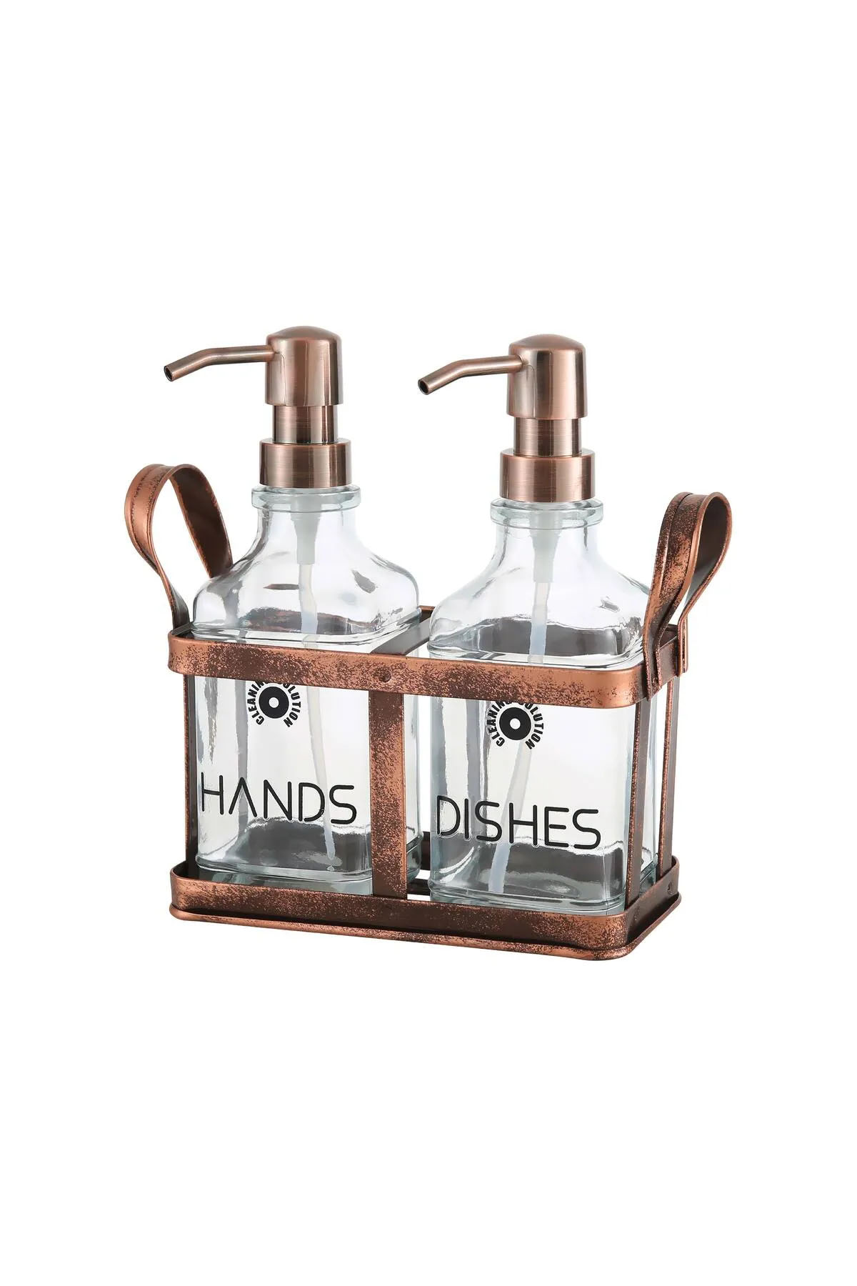 Perotti 18056 Rame Eskitme Metal Standlı Retro 2'li Sıvı Sabunluk 500 ml Perotti 18056 Rame Eskitme Metal Standlı Retro 2'li Sıvı Sabunluk 500 ml