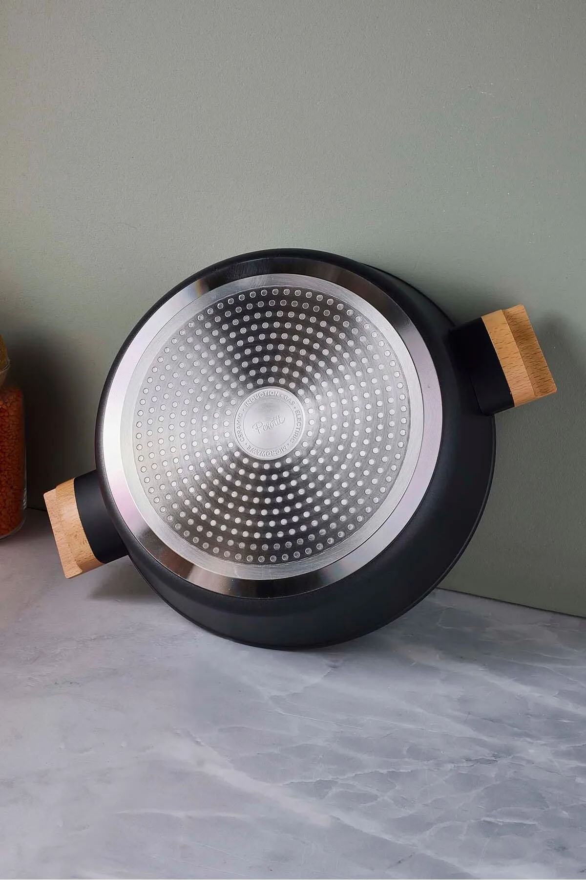 Perotti 18080 CookWood 9 Parça Tencere Tava Seti - Siyah