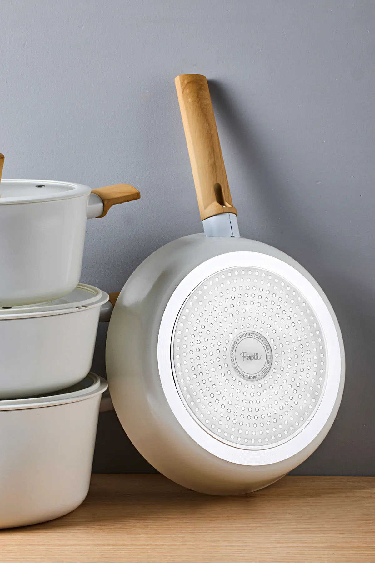 Perotti Danish Cook İndüksiyon Tabanlı 7 Parça Tencere Seti - Bej Perotti Danish Cook İndüksiyon Tabanlı 7 Parça Tencere Seti - Bej