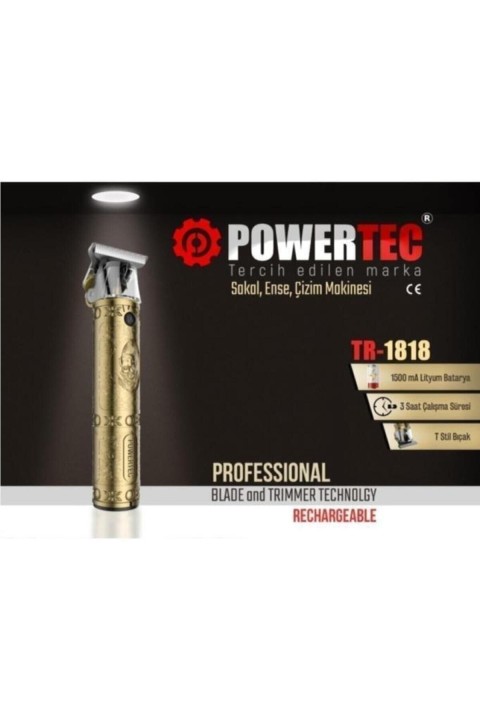 Powertec TR-1818 Ense Traş Makinesi Powertec TR-1818 Ense Traş Makinesi