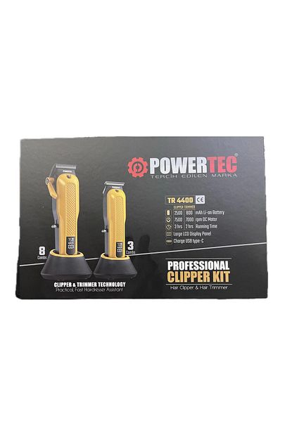 Powertec TR-4400 Saç Sakal Profesyonel Tıraş Makinesi Seti