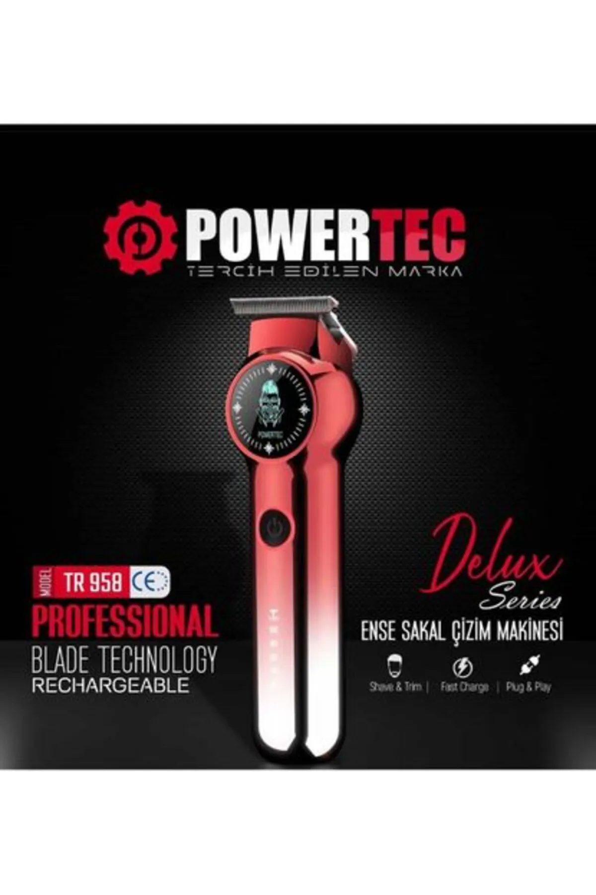 Powertec TR-958 Sakal Ense Tıraş Makinesi