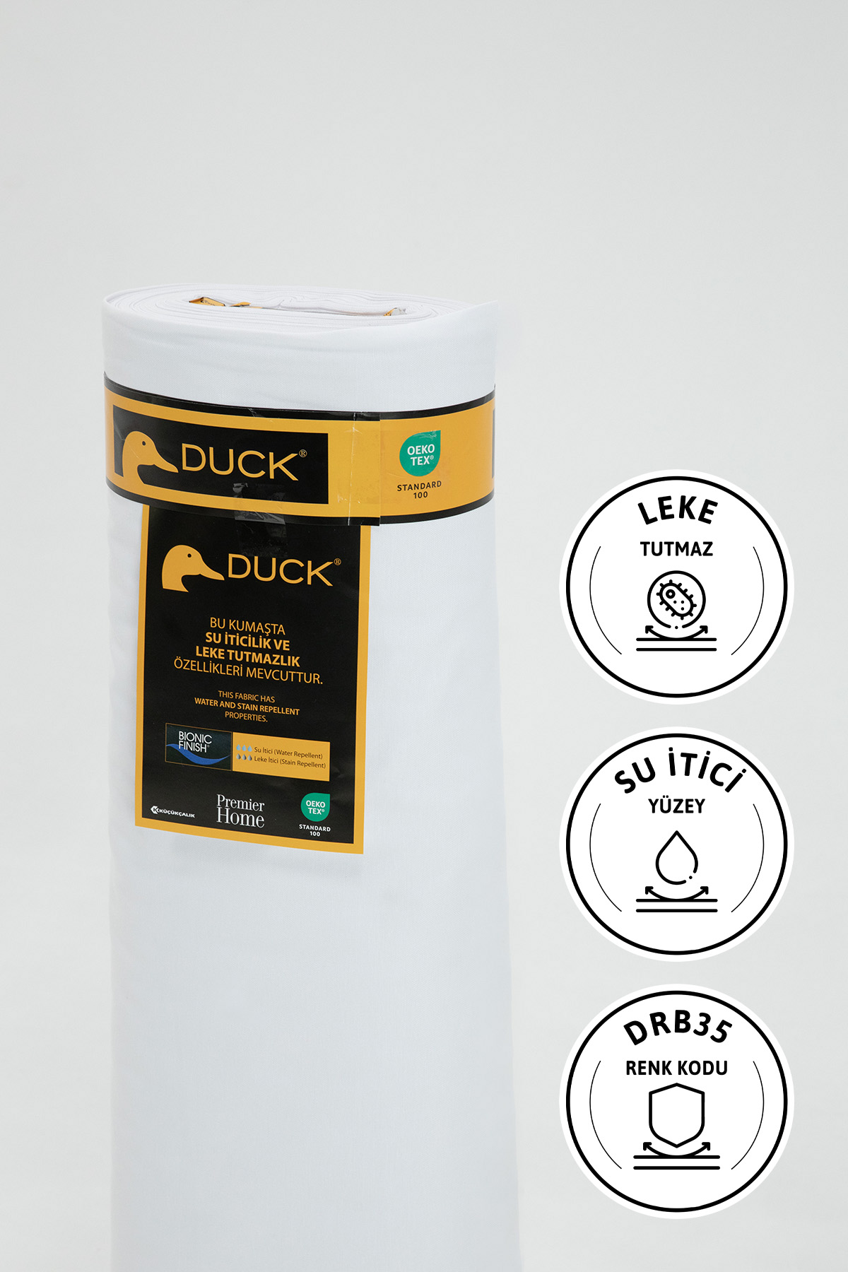 Premier Metrelik Duck Keten Kumaş Su İtici Bez 1 Metre DRB35 - Beyaz Premier Metrelik Duck Keten Kumaş Su İtici Bez 1 Metre DRB35 - Beyaz