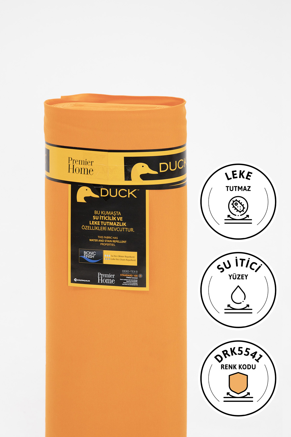 Premier Metrelik Duck Keten Kumaş Su İtici Bez 1 Metre DRK5541 - Turuncu