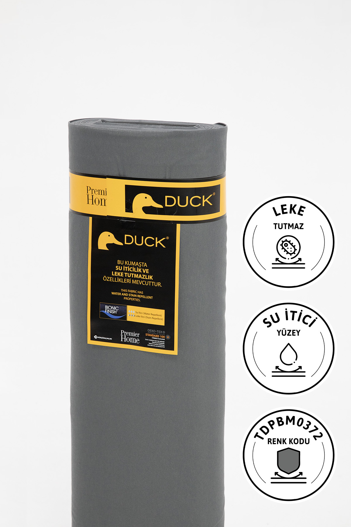Premier Metrelik Duck Keten Kumaş Su İtici Bez 1 Metre TDPBM0372 - Antrasit Premier Metrelik Duck Keten Kumaş Su İtici Bez 1 Metre TDPBM0372 - Antrasit