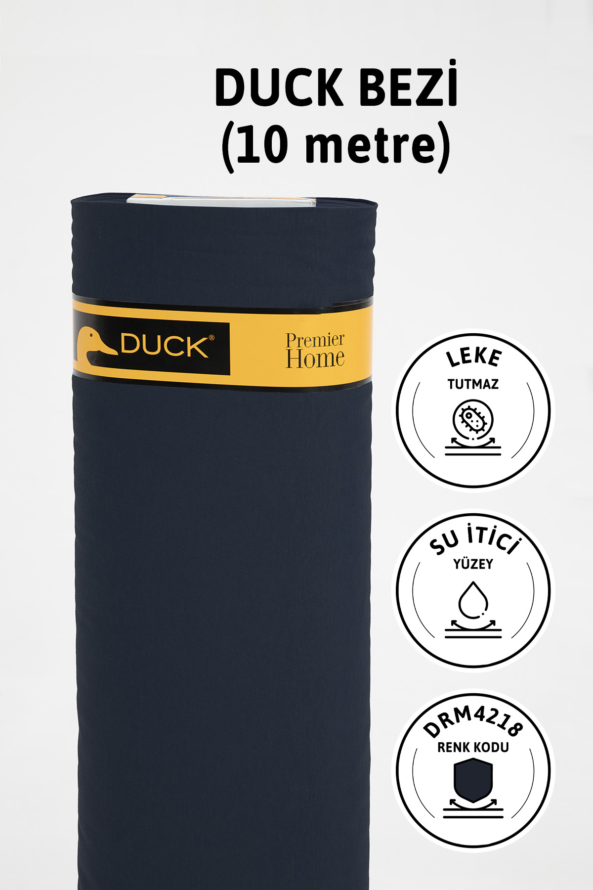 Premier Metrelik Duck Keten Kumaş Su İtici Bez 10 Metre DRM4218 - Lacivert