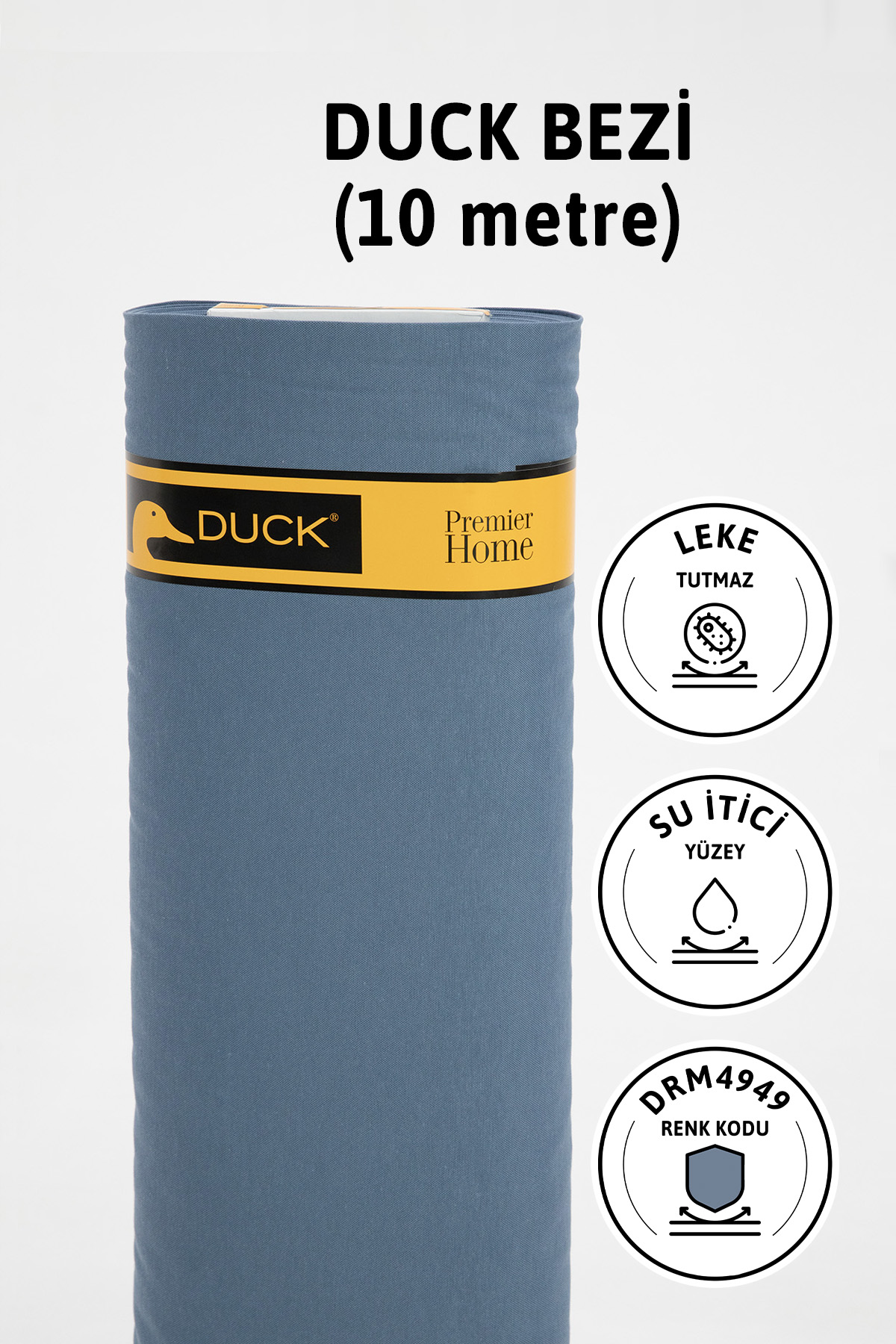 Premier Metrelik Duck Keten Kumaş Su İtici Bez 10 Metre DRM4949 - İndigo
