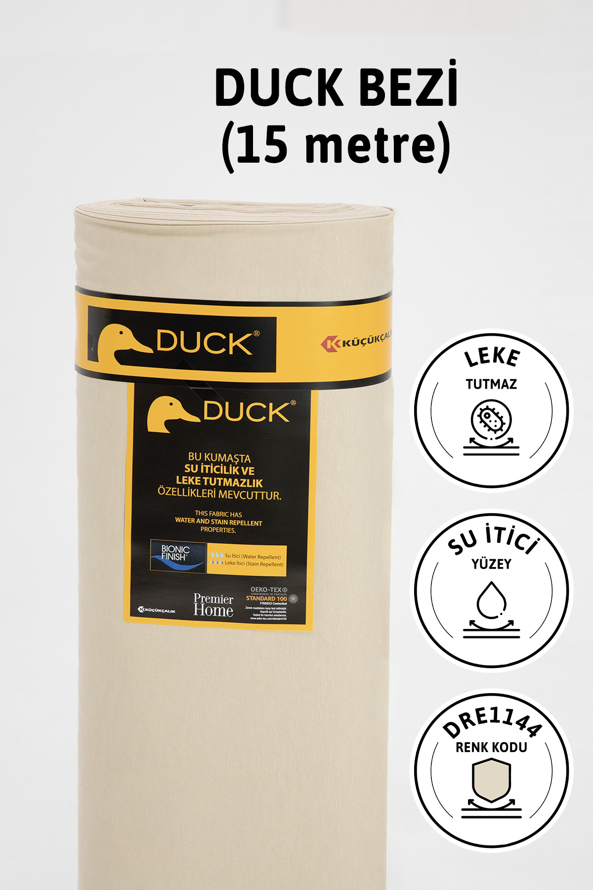 Premier Metrelik Duck Keten Kumaş Su İtici Bez 15 Metre DRE1144 - Bej Premier Metrelik Duck Keten Kumaş Su İtici Bez 15 Metre DRE1144 - Bej