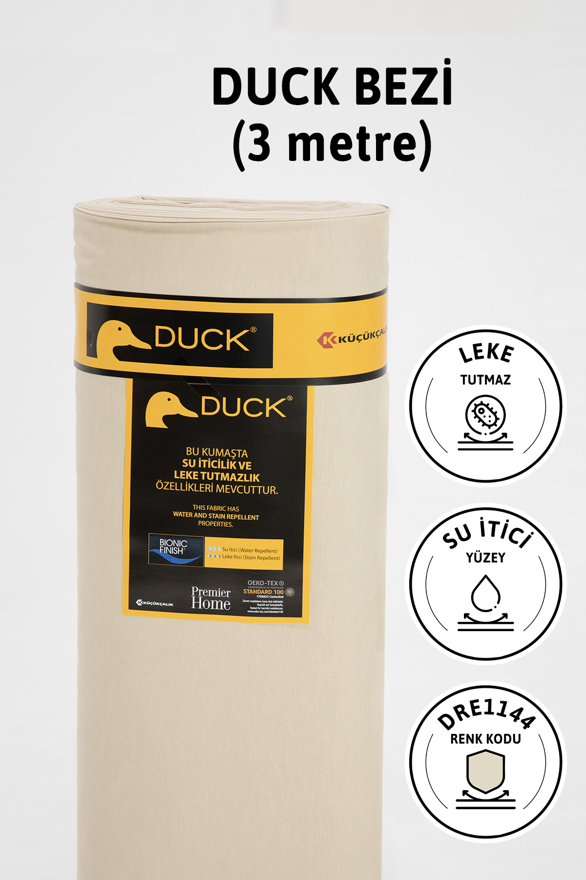 Premier Metrelik Duck Keten Kumaş Su İtici Bez 3 Metre DRE1144 - Bej Premier Metrelik Duck Keten Kumaş Su İtici Bez 3 Metre DRE1144 - Bej