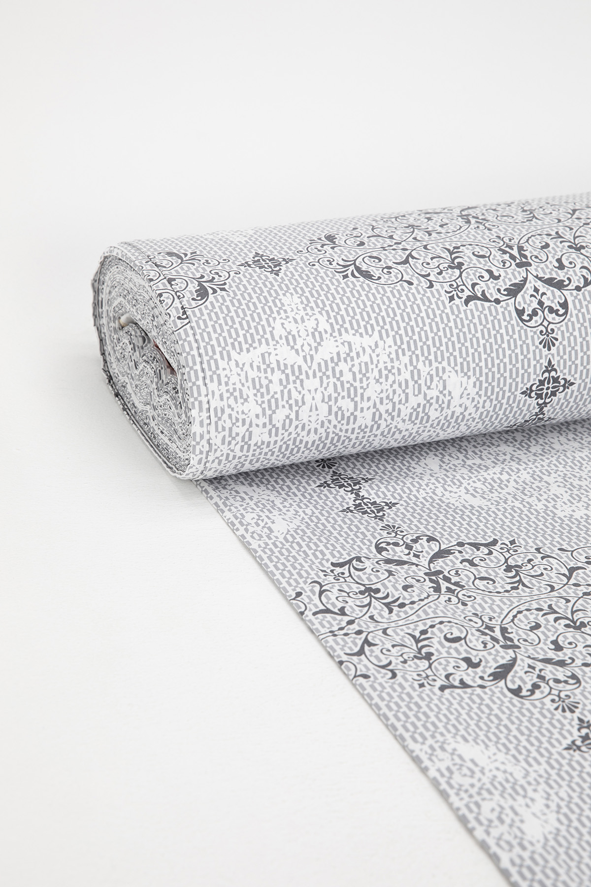 Royal 63 Tel %100 Pamuk Akfil Metrelik Nevresim Kumaşı 8 Metre - Gri