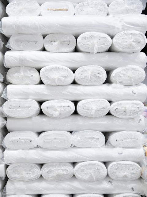 %100 Pamuk 46 Tel Amerikan Bezi Ham Bez Punch Kumaş - Beyaz 5000x220 cm