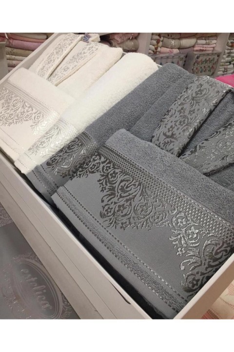 Fiesta 537 Yıldız Desen Gri-Krem