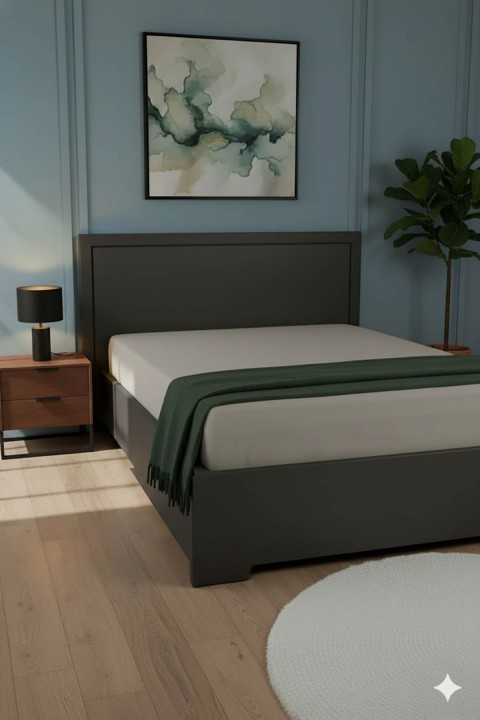 %100 Pamuk Ranforce Premium Çift Kişilik Lastikli Çarşaf - Vizon