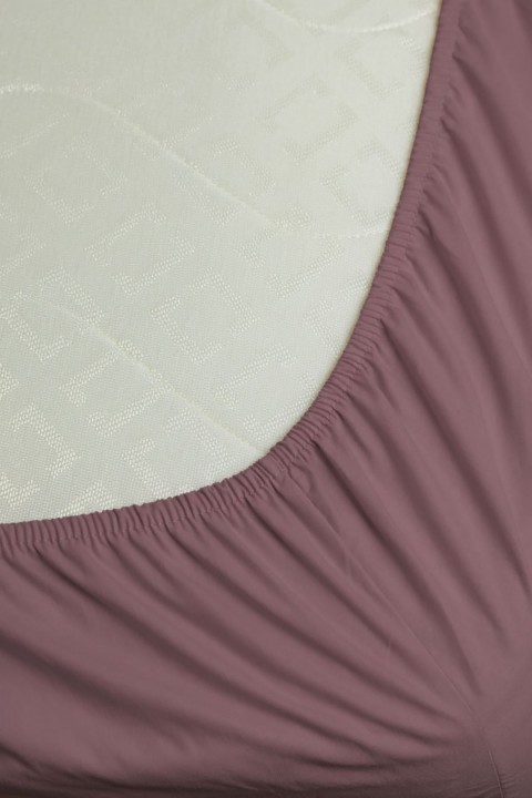 %100 Pamuk Ranforce Premium King Size Lastikli Çarşaf - Gül Kurusu