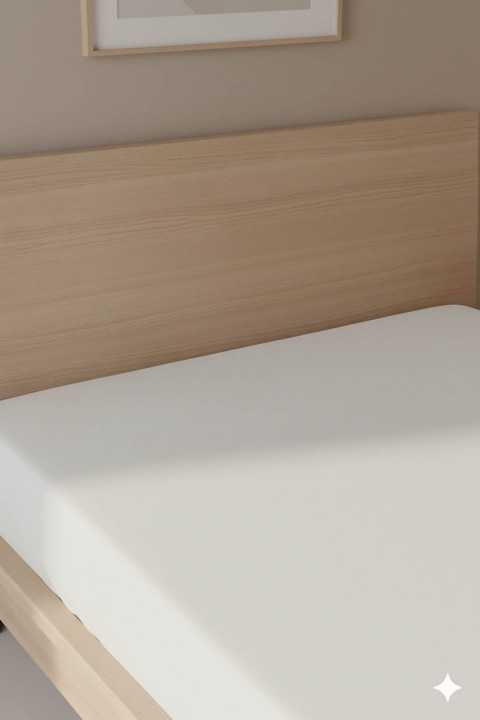 %100 Pamuk Ranforce Premium Tek Kişilik Çarşaf - Beyaz