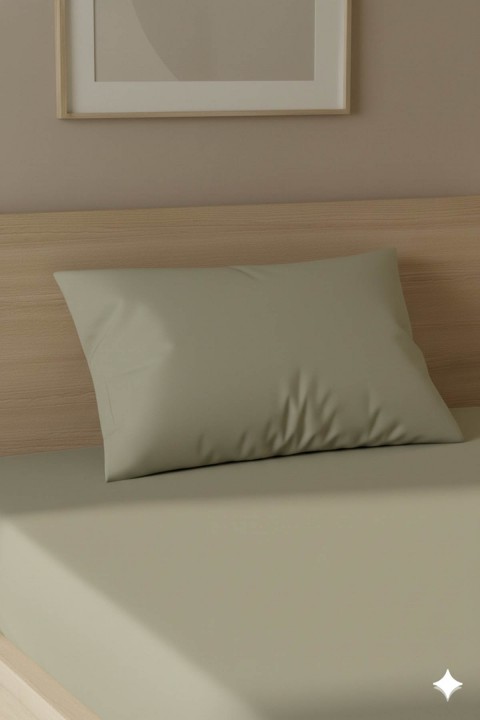 %100 Pamuk Ranforce Premium Tek Kişilik Çarşaf Seti - Vizon