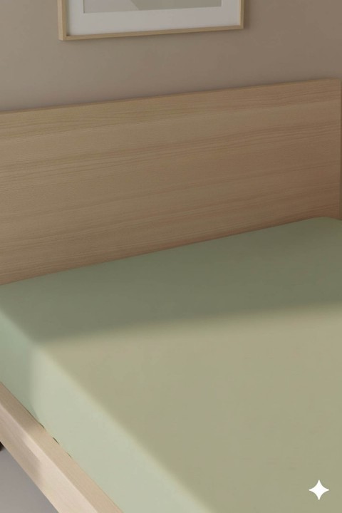 %100 Pamuk Ranforce Premium Tek Kişilik Çarşaf - Yeşil