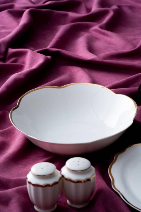 Acar Aveline 6 Kişilik 29 Parça Porselen Yemek Takımı - Gold GBY-06957