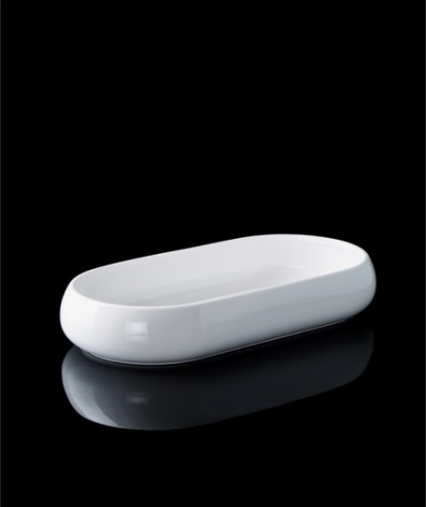 Acar Bianca Perla Porselen Oval Tabak - 35 cm SCT-21-0230