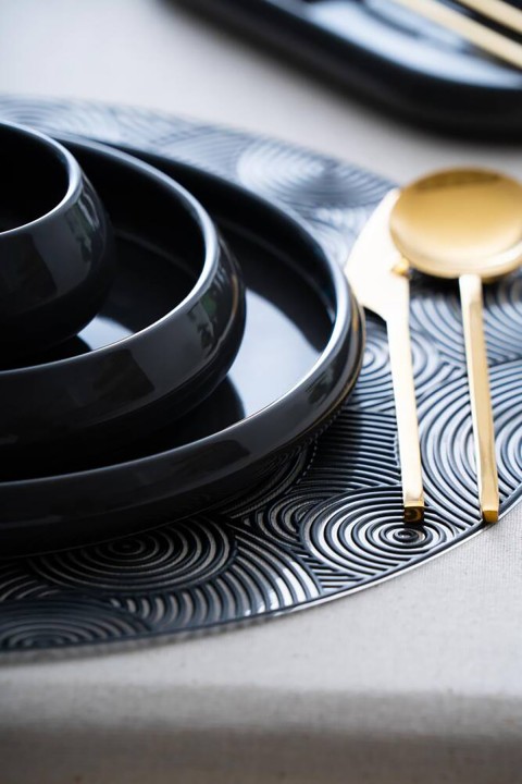 Acar Bianco Perla 6 Kişilik 27 Parça Yemek Takımı - Siyah SCT-06474