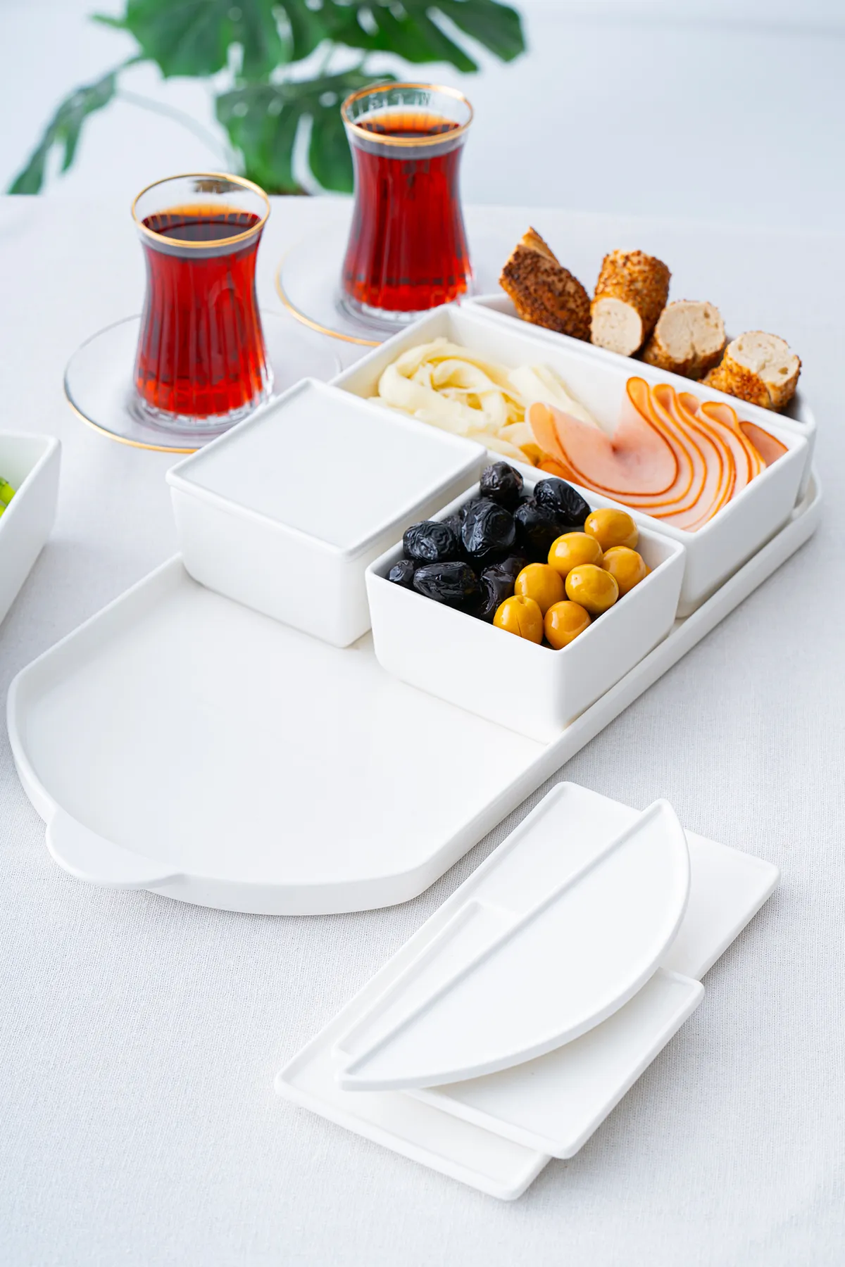 Acar Bianco Perla 6 lı Porselen Oval Kahvaltılık SCT-21-0420