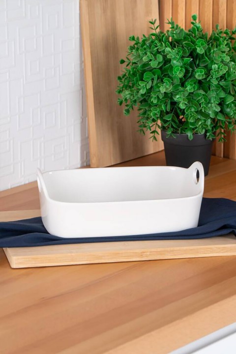 Acar Bianco Perla Dikdörtgen Kulplu Kase - 25 cm SCT-05397